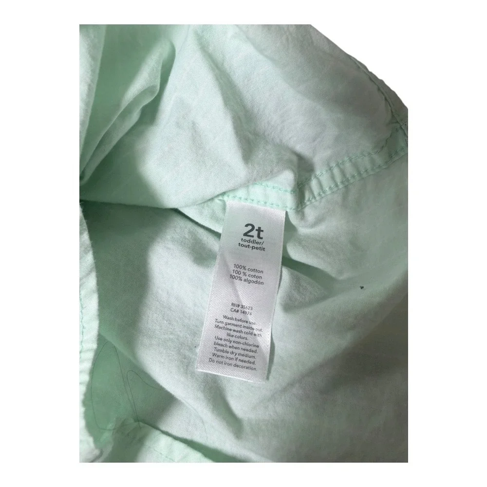 Carter's Janie and Jack Shirts Kids 2T Plaid Flannel Gingham Mint Bundle‎ 4pc